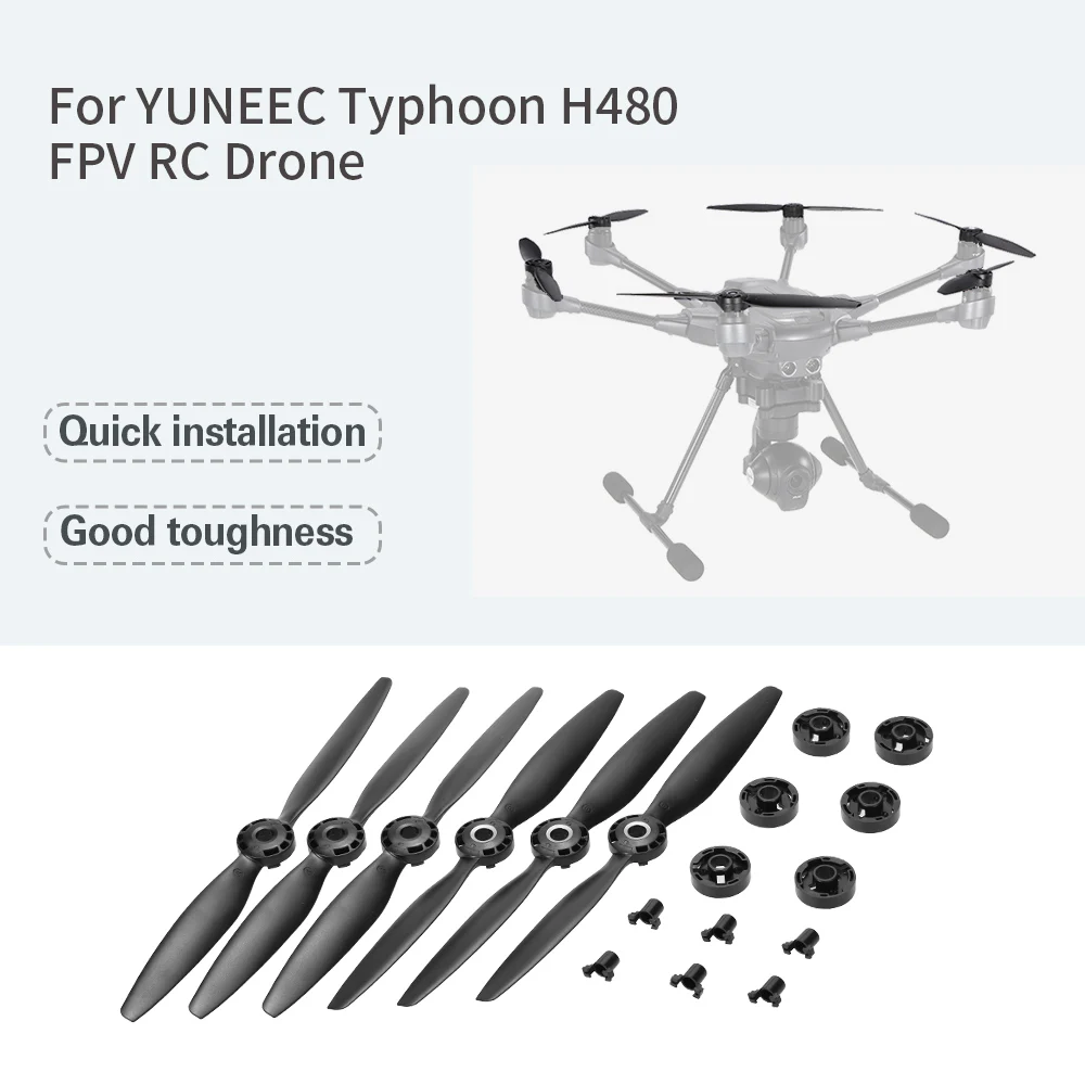 6 шт. 3A 3B быстроразъемный пропеллер с лезвием для YUNEEC Typhoon H480 FPV Drone RC Quadcopter | Игрушки