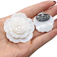 natural shell brooch flowers shape mother of pearl abalone shell exquisite charms for jewelry making diy sweater accessories
