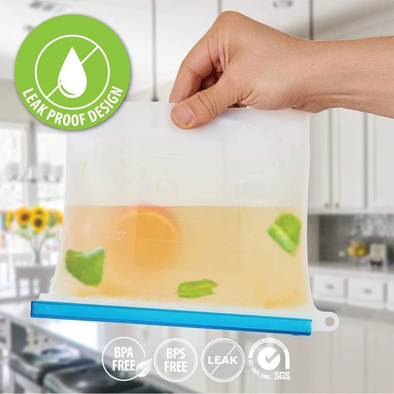 Силиконовые пищевые пакеты многоразовый пакет для сохранения свежести