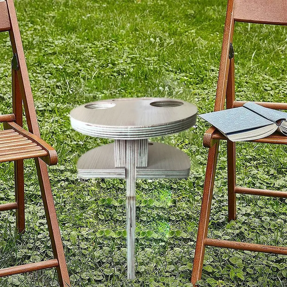 

Foldable Wood Wine Table Picnic Portable Camping Outdoor Garden Balcony Furniture Sets Small Desk Folding Coffee Balcony Q0O0