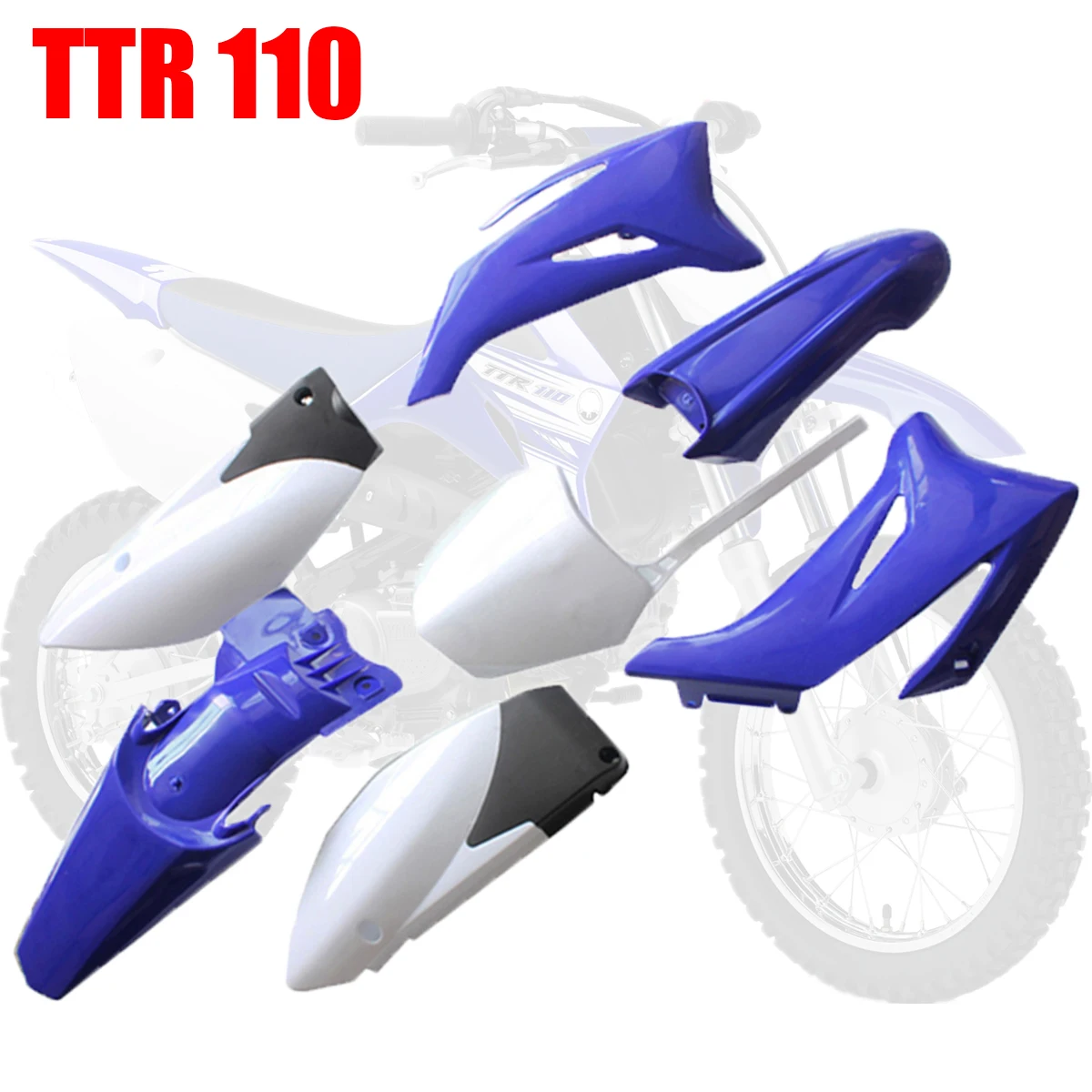Комплект пластиковых обтекателей TTR110 для мотоцикла-внедорожника Yamaha TTR110 TTR 110 2008 2009 2010 2011 2012 2013 2014 и 110-200CC