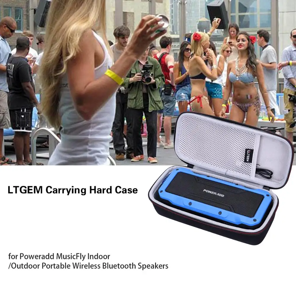 Фото Чехол для динамиков LTGEM для Poweradd MusicFly, портативная беспроводная Bluetooth-колонка для дома и улицы, дорожная сумка для хранения (только чехол) №3