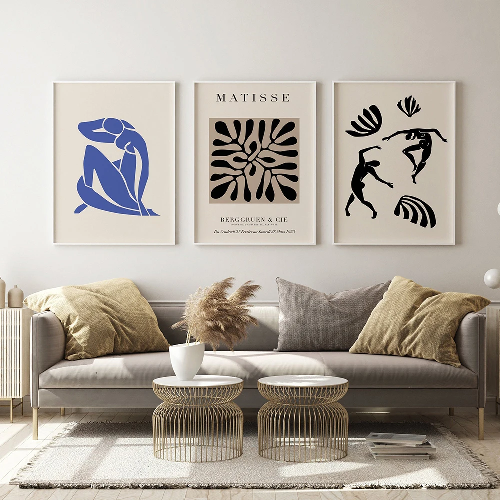 

Matisse Simple Fashion Modern Blue Nude Sketch Figures Style Home Decoration Paintings Poster and Prints Canvas Art Wall Picture