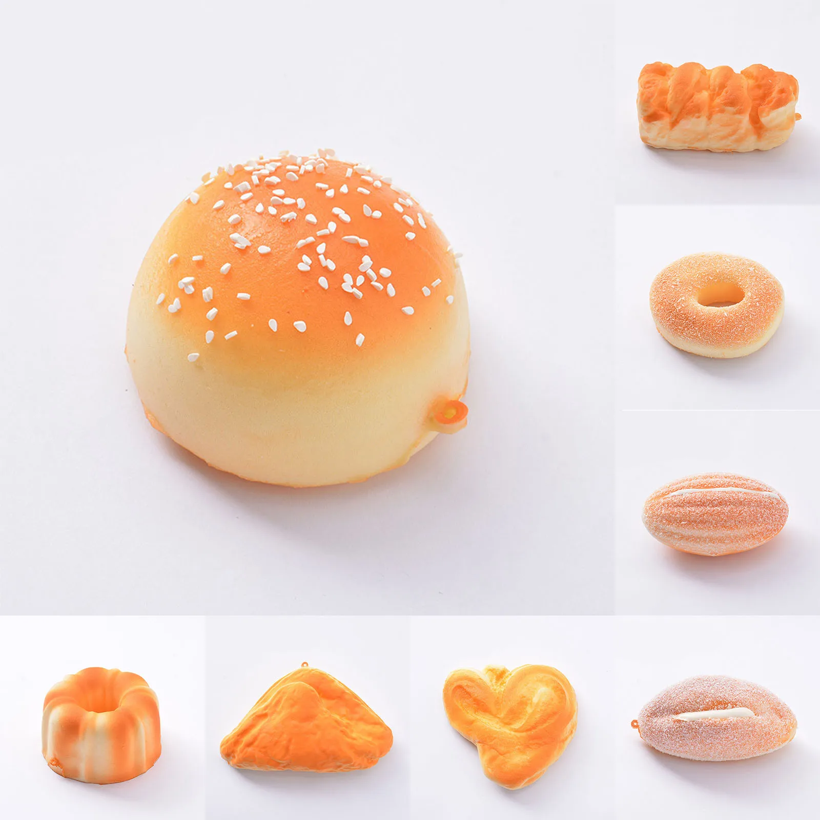 

1Pc Nordic Style Simulation Bread Model Decoration Soft Baking Photography Teaching Props Slow Rebound PU Cake Dessert Model