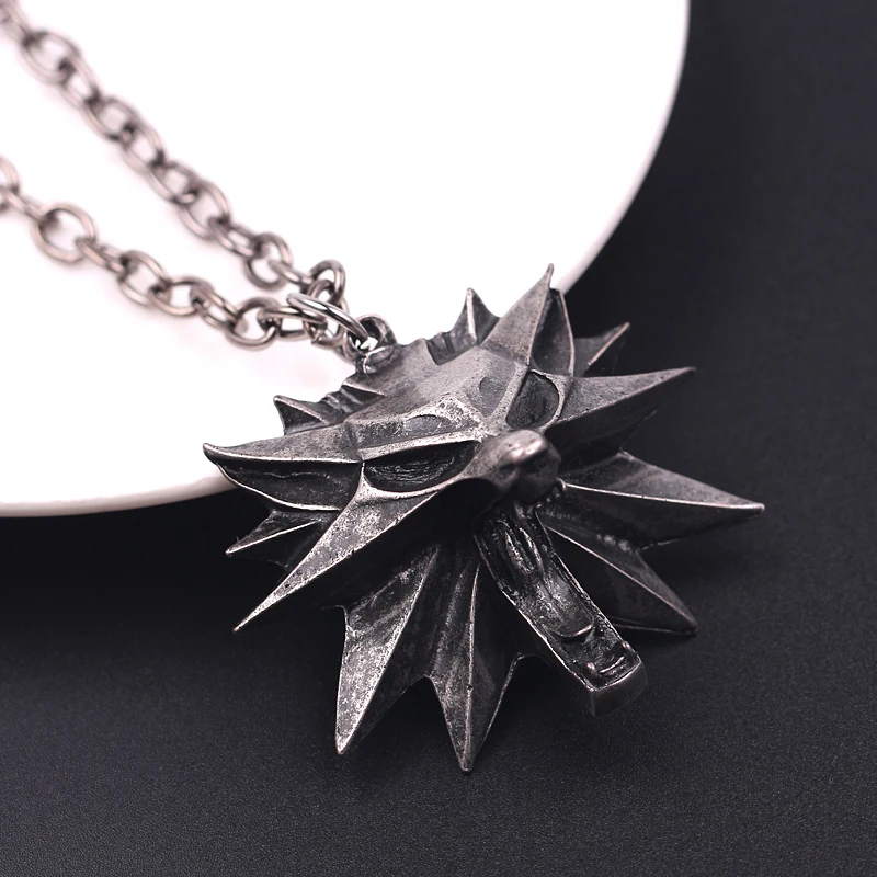 Дикий волк ожерелье с подвеской в форме головы винтажный стиле панк готика