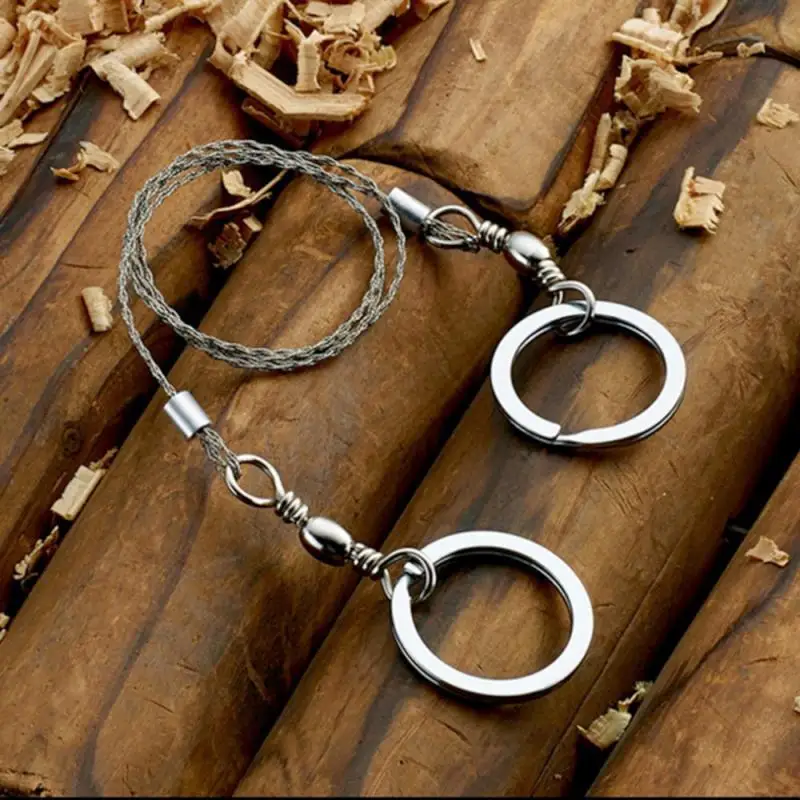 High Quality Stainless Wire Saw Portable Travel Emergency Gear Chain Saws Outdoor Camp Survive Scroll Tools Hunt Flint Cut Kit