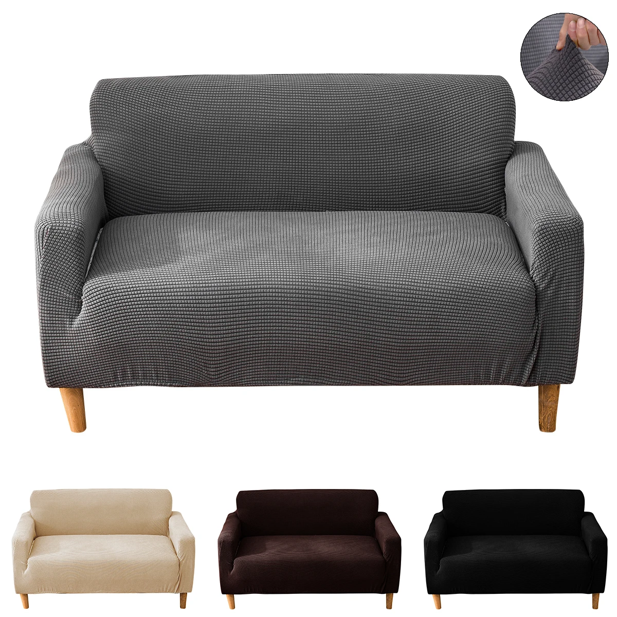 

Elastic Sofa Slipcovers L-shape Sofa Cover for Living Room Corner Couch Cover Stretch Funiture Cover Protector 1/2/3/4 Seater