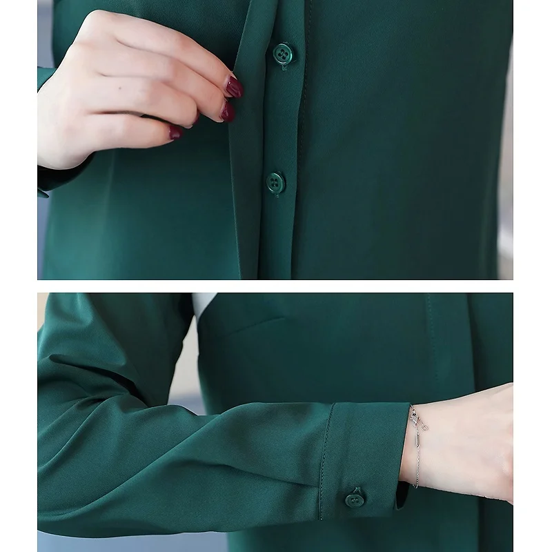 Womens Tops and Blouses Long Sleeve Top Chiffon Shirts Blouse Plus Size Blusa Feminina