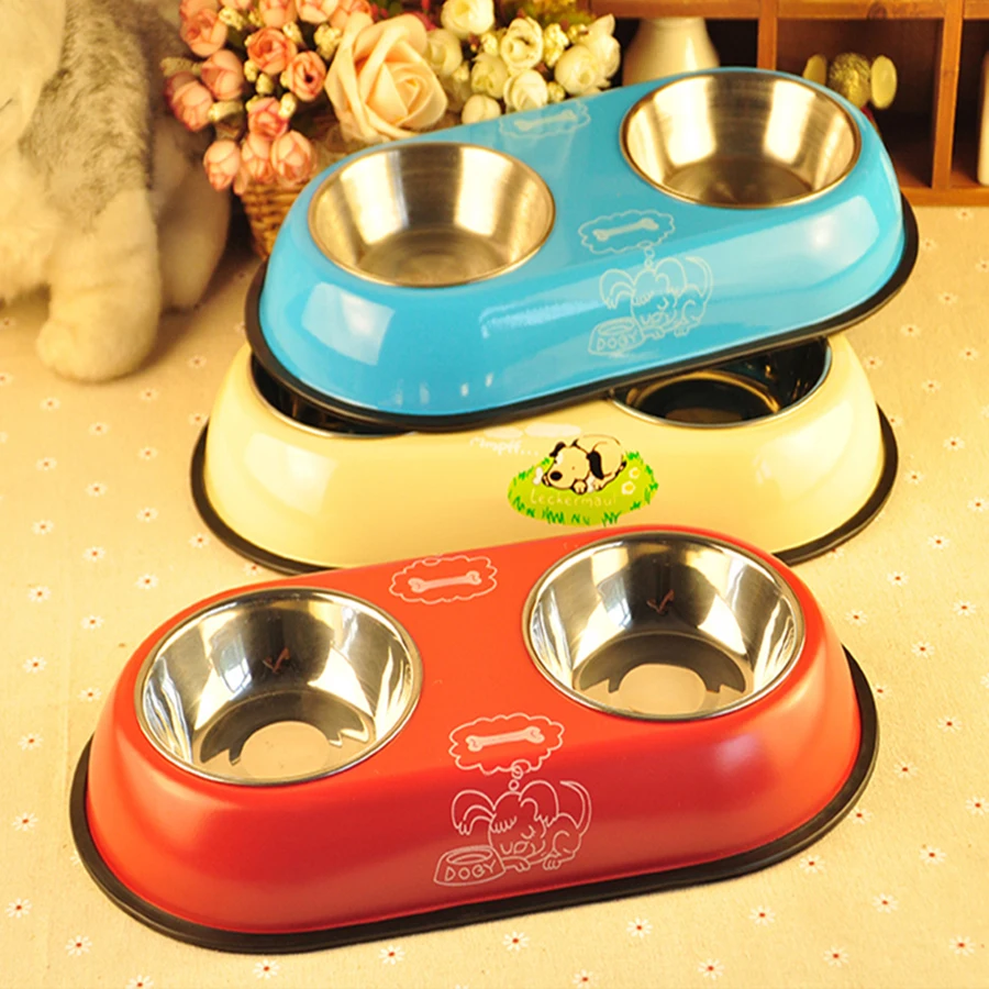 

Detachable Durable Dogs Bowl Indoor Plate Stainless Steel Dog Bowl Food Containers Hond Voerbak Pets Basin Accessories DD60WS