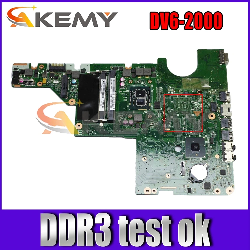 

634648-001 634648-501 для HP павильон DV6-2000 материнская плата для ноутбука DAAX1JMB8C0 DDR3 материнская плата для ноутбука