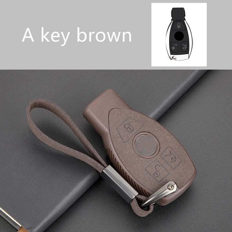 Автомобильный чехол для ключей из ТПУ и замши держатель Mercedes Benz E Class W204 GLC 260 C200 CLA