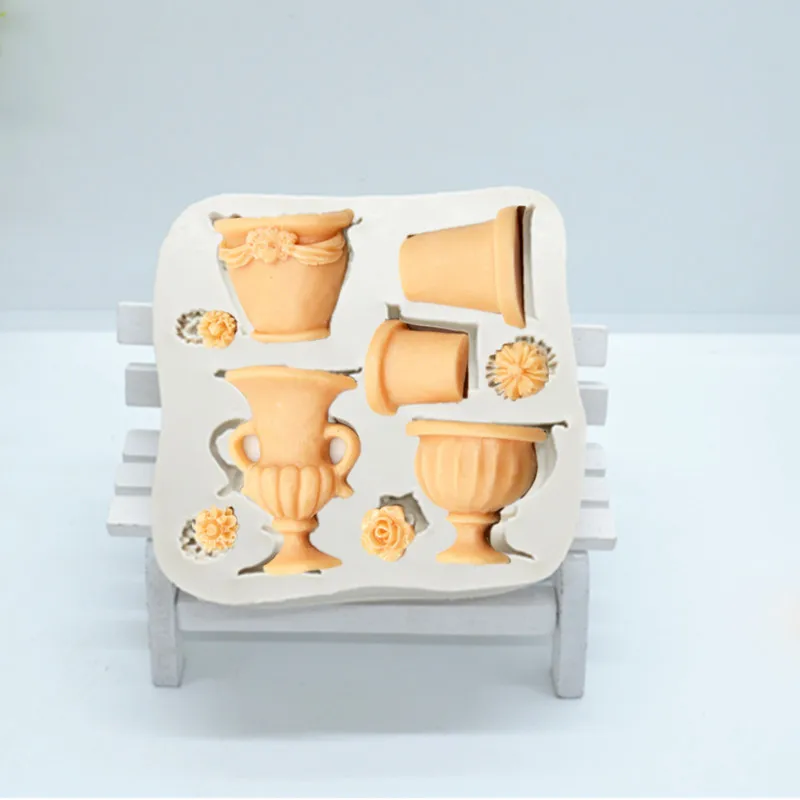 Luyou 1 шт. цветочный горшок форма для выпечки тортов Силиконовая Форма Fondant