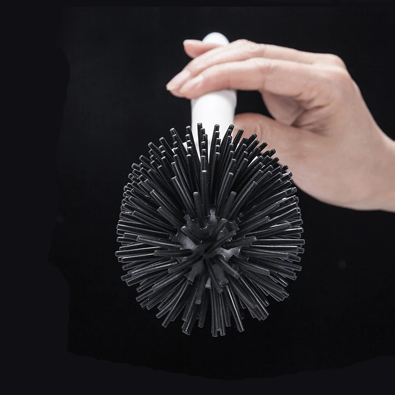 Настенная силиконовая щетка для унитаза набор чистки и держателя на 360 ° ванной