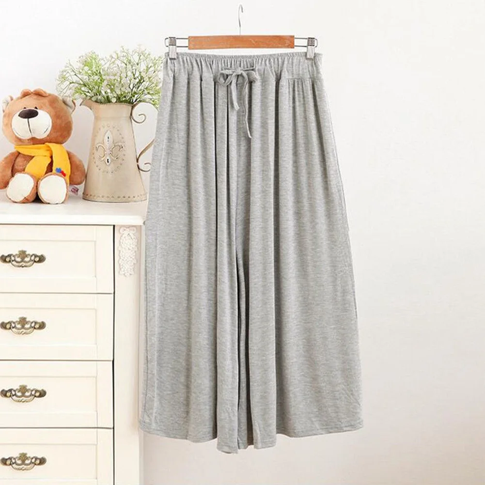 Женские брюки с широкими штанинами Длинные свободные из модала юбка-брюки штаны