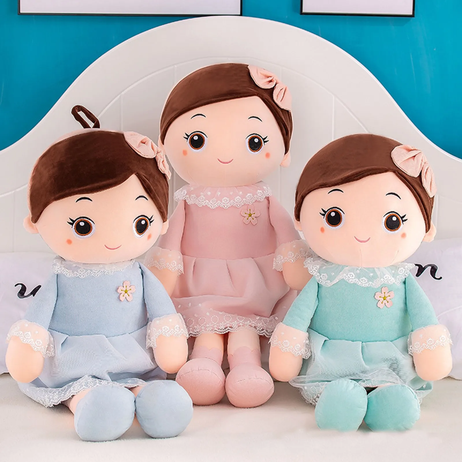 

Cute Plush Girl Doll Toy Kawaii Double Ponytail Girl Soft Plush Toys Handmade Rag Doll For Home Decoration And Interior Design