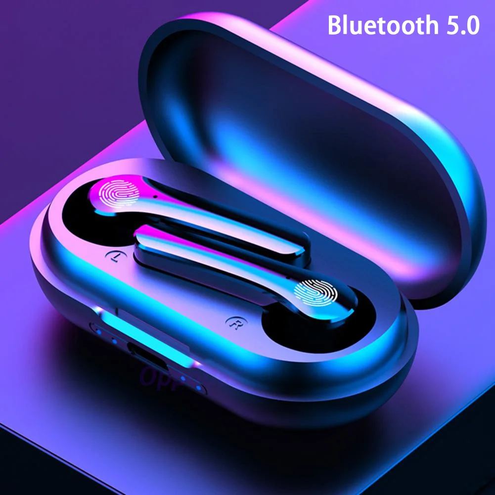 

Earphone bluetooth 5.0 headset Y18 TWS 9D Stereo Wireless Headphones Sports Waterproof Earbuds for sport with Charging Box