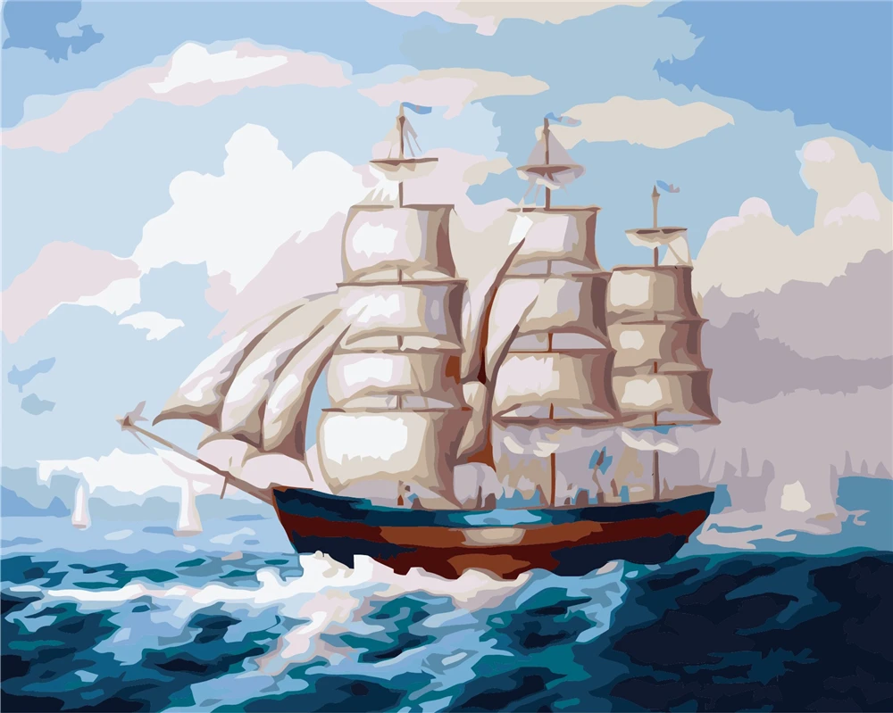 

Smooth Sailing A Painting By Numbers Fox Animal Oil Painting Wall Art Coloring By Numbers On Canvas Kits Handpainted Gifts