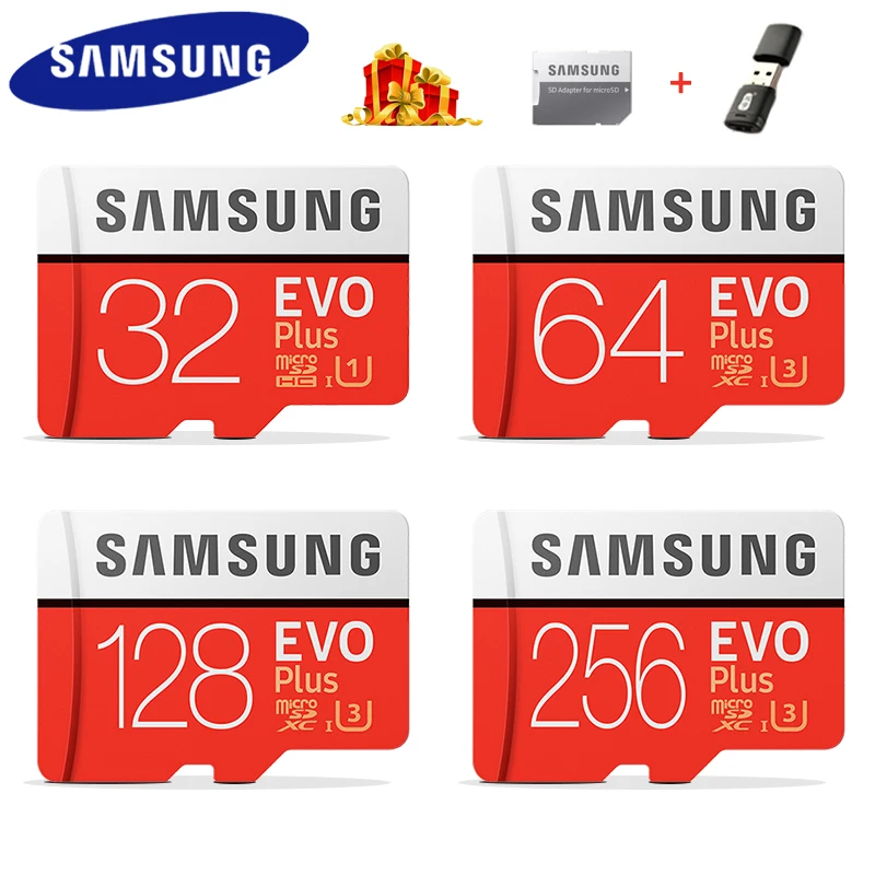 Карта памяти SAMSUNG Micro SD 32 Гб 64 128 ГБ 256 U3 U1 4K SDHC SDXC класс EVO + 10 C10 UHS TF карты транс флэш