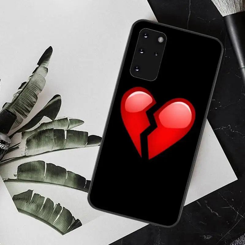 Мягкий чехол HPCHCJHM из ТПУ с изображением разбитого сердца для Samsung S20 plus Ultra S6 S7 edge S8