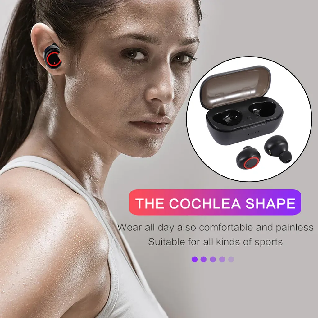 50 # TWS Bluetooth настоящие беспроводные наушники 5D стерео мини водонепроницаемые для