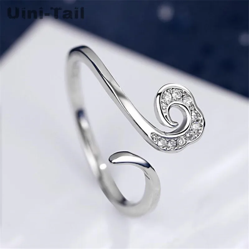 Uini-Tail горячая новинка 925 искусственное облако кольцо с микроинкрустацией модное