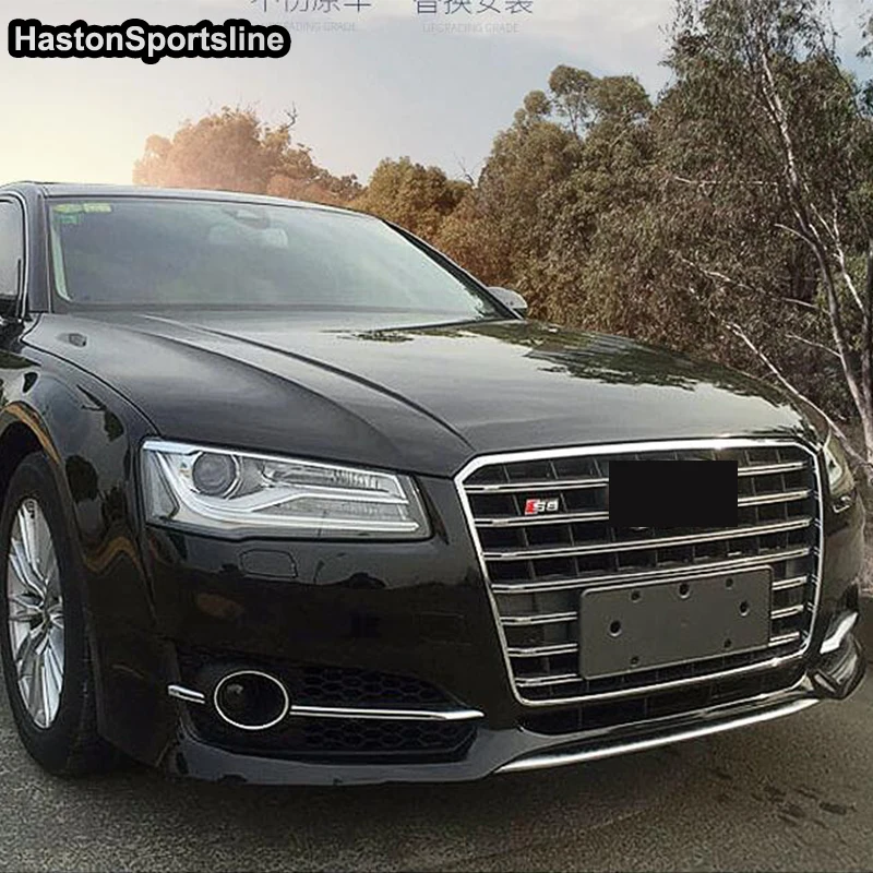 Для Audi A8 хромированная рамка Передняя вытяжка Центральная решетка гриль для S8 2015