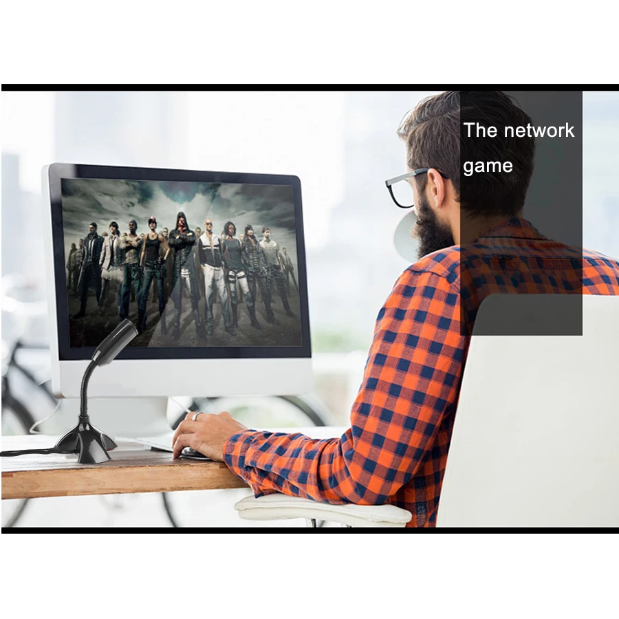 Настольный мини микрофон MAMEN с USB всенаправленный конденсаторный для сетевого