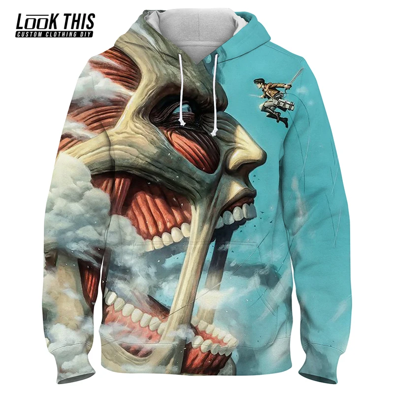 

Attack on Titan 3D Anime Mens Oversized Hoodies Streetwear Boy Autumn 2021 Loose Cartoon Hoodie Sweatshirt Long Sleeve Pullover
