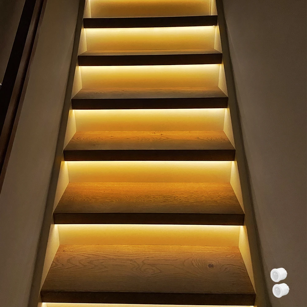 13 Steps Warm White 0.5M Stair lighting System Motion Sensor with LED Strip-Plug and Play