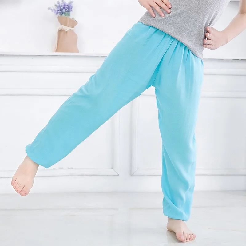 Повседневные штаны для мальчиков и девочек детские хлопковые шелковые брюки