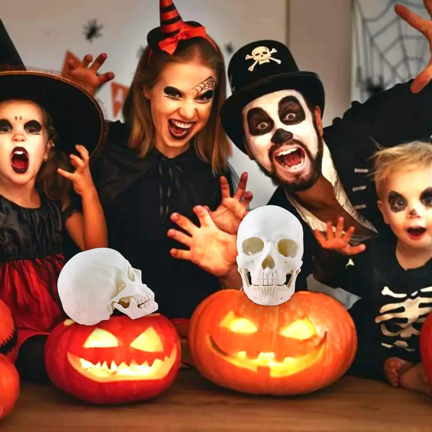 

Halloween Haunters Scary Skeleton Bone, Head Groundbreaker Yard Stakes Prop Decoration - Life-Size Realistic Spooky Ghoul