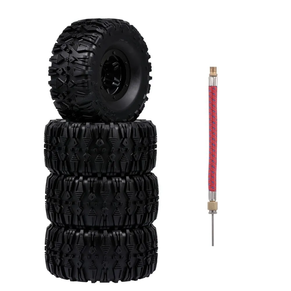 

4pcs 135mm 2.2 Inch Rim Rubber Inflatable Tyre Tire Wheel for RC Car Traxxas HSP Redcat RC4WD Tamiya Axial SCX10 D90 HPI RC Rock