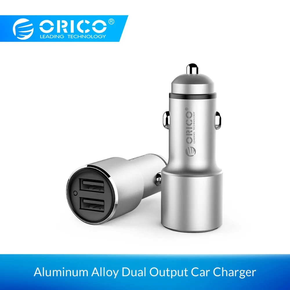 ORICO USB Автомобильное зарядное устройство для мобильного телефона 5V2. 1A 5V1A умный автомобильный адаптер для зарядного устройства для samsung Xiaomi huawei Phone Tablet