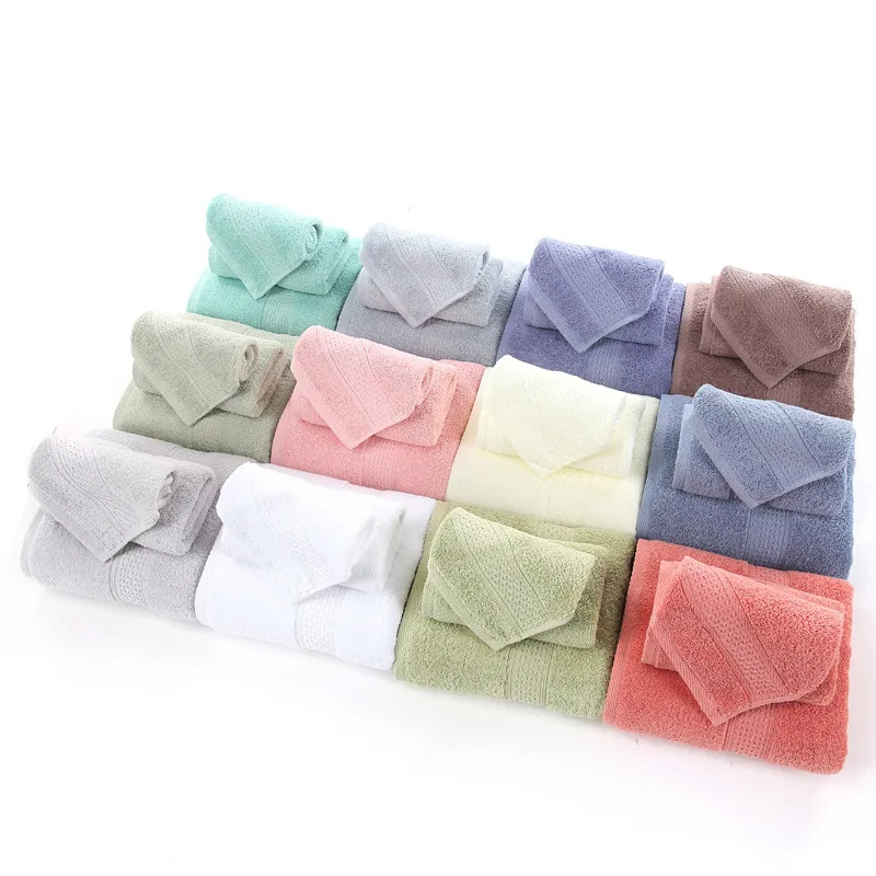 

Cotton Towel Bath Towel Set Bath Towel 140x70cm Towel 35x75cm Soft Absorbent Three-Piece Set