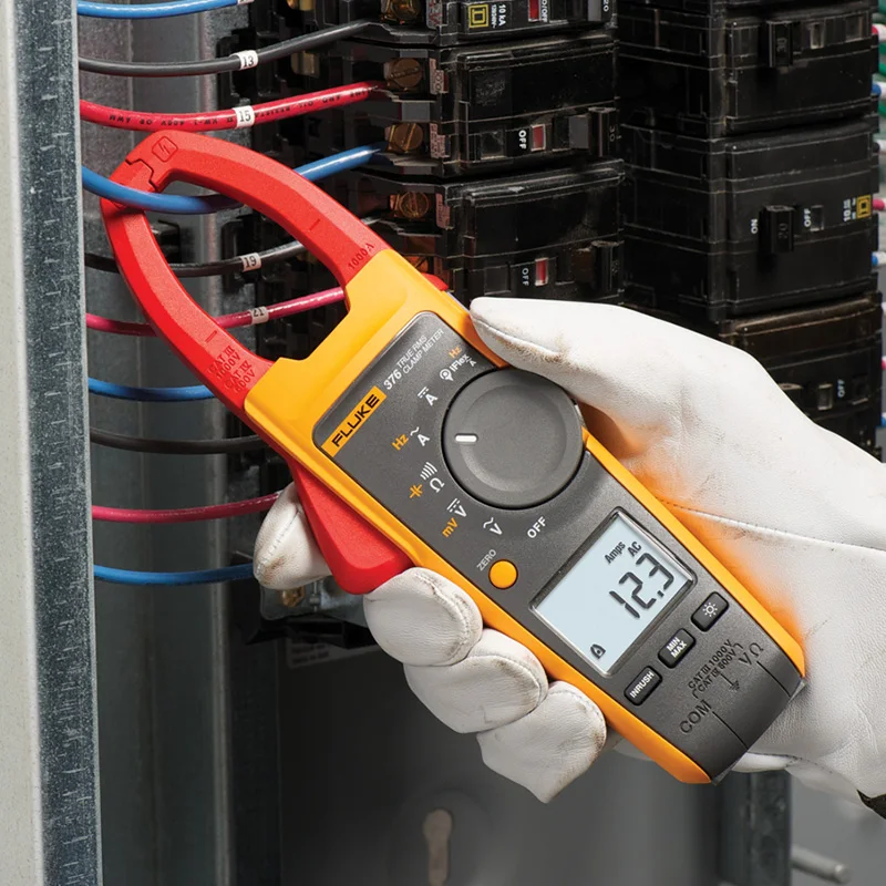 100% оригинал Fluke 376 FC True RMS 1000A AC/DC клещи с IFlex 2500A AC NIST-отслеживаемым сертификатом