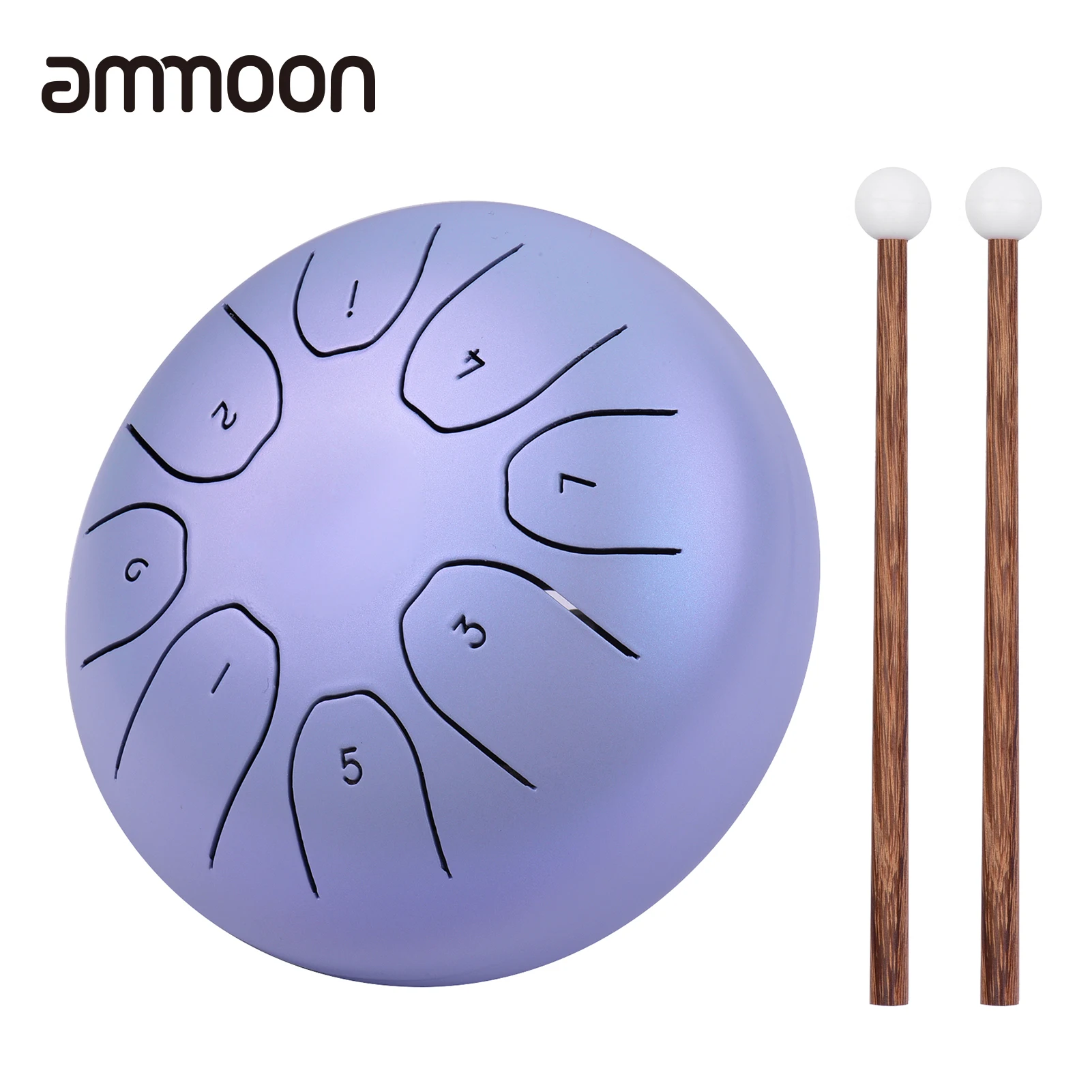 

ammoon Steel Tongue Drum Tank Drum Percussion Instrument 5.5 Inches 8 Notes C Key with Drumsticks Carry Bag for Beginners