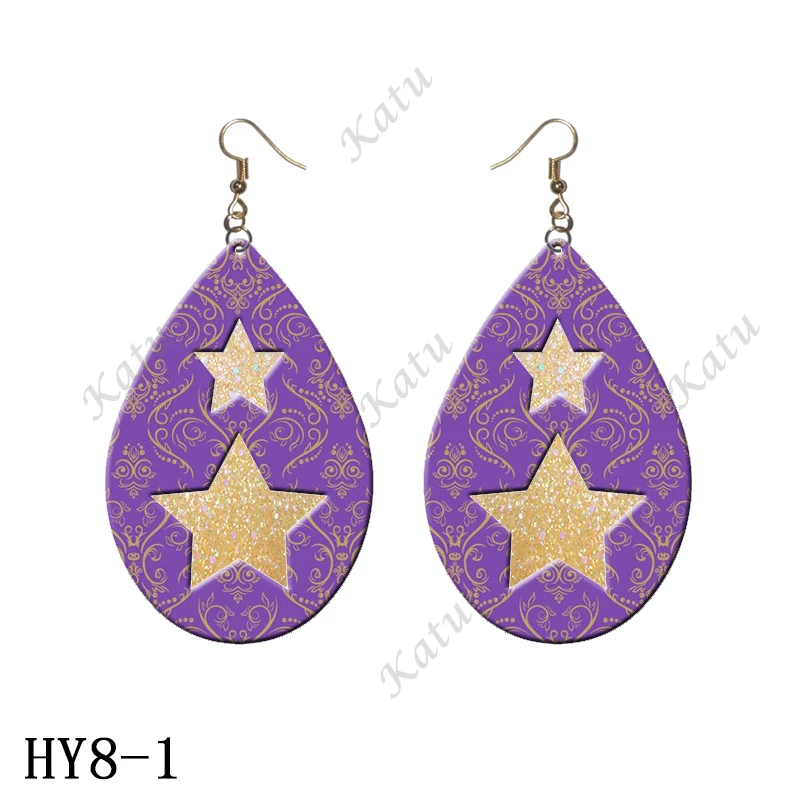 HY8-1 10 типов сережек(Размер: 2 дюйма/2,25 дюйма/2,5 дюйма/2,75 дюйма/3 дюйма) деревянные формы подходят для обычных высечных машин - Цвет: HY8-1