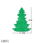 Новинка деревянная новогодняя елка, штампы для скрапбукинга C2671, разные размеры