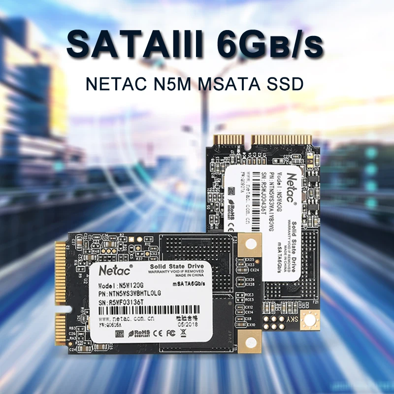 Netac 480 ГБ SSD mSATA 60 ГБ 120 ГБ 240 ГБ твердотельный накопитель TLC 6 ГБ/сек. для портативных ПК