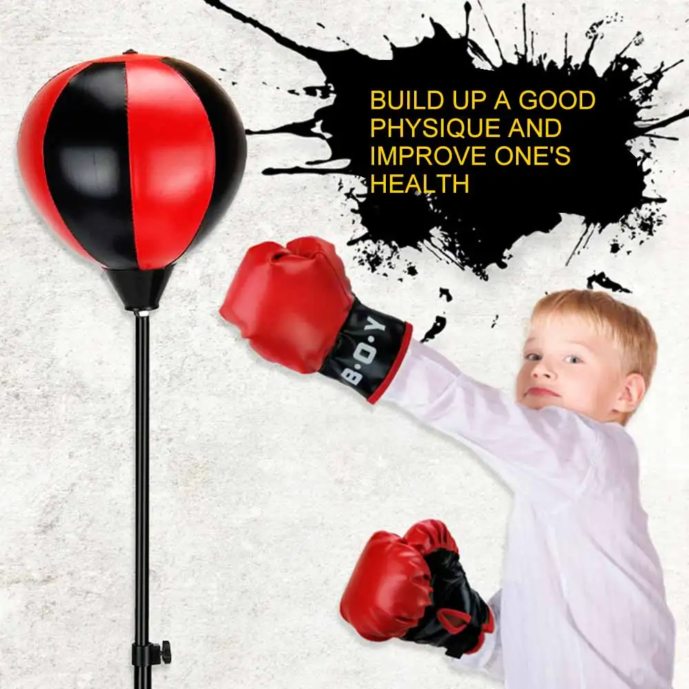 

Boxing Ball Set with Punching Ball Boxing Gloves Hand Pump Decompression Toy For Kids Boys Girls Indoor Outdoor