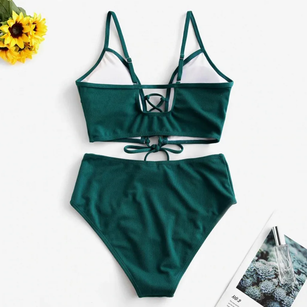

Hot Sexy Bikini Set Two Piece Swimsuit Bikinis Swimwear Women Solid Biquini Popular Female Swimming Suit Beachwear Bathing Suit