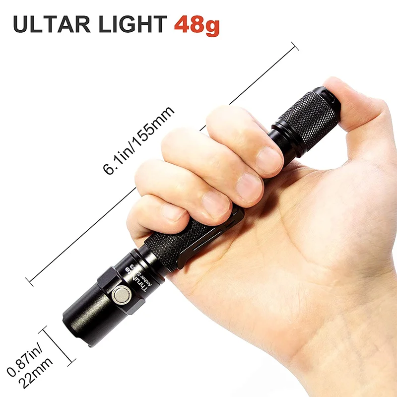ThruNite Archer 2A V3 LED Torch Flashlight with 500 Lumens AA EDC XP-LV6 Removable Clip Original | Освещение