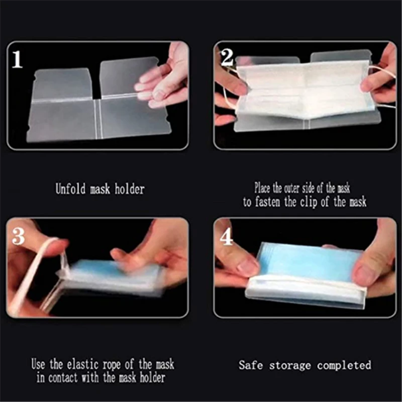 10 шт. портативная коробка для хранения маски одноразовая маска лица зажим