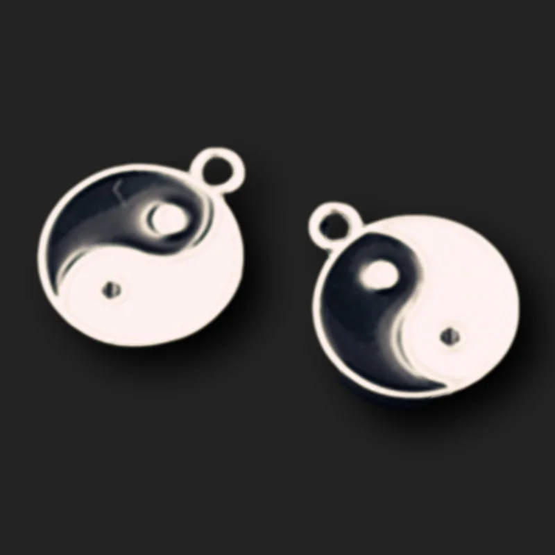 6 шт. эмалевая китайская Астрология Инь Янь подвески Багуа ретро серьги браслеты