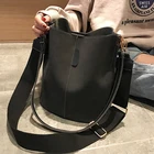 Брендовая роскошная дизайнерская сумка, женская сумка-ведро, из искусственной кожи, сумки на плечо, большая емкость, широкий плечевой ремень, сумки через плечо