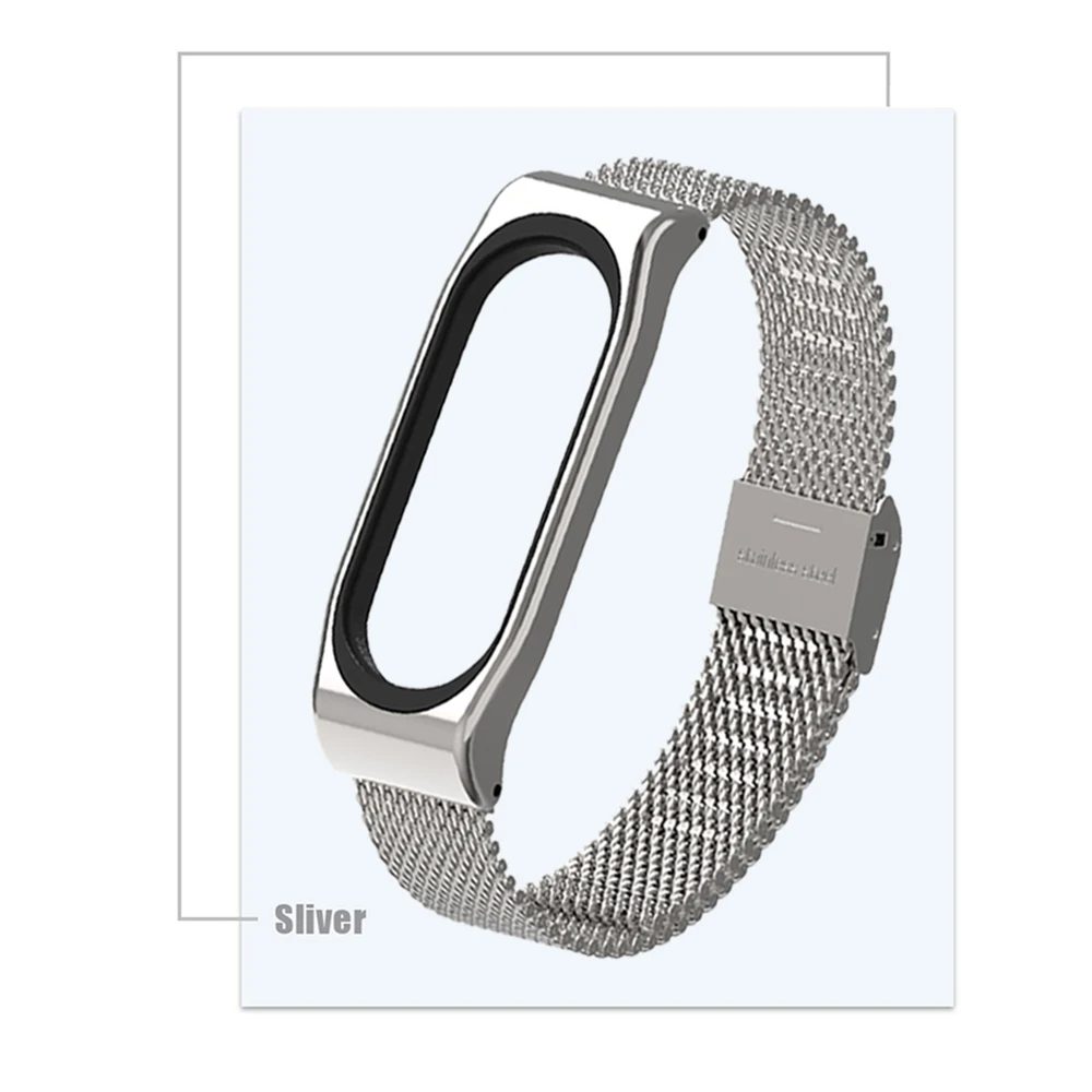 Mijobs Correa Mi Band 4 металлический ремешок Миланская нержавеющая сталь для Xiaomi 3 Miband