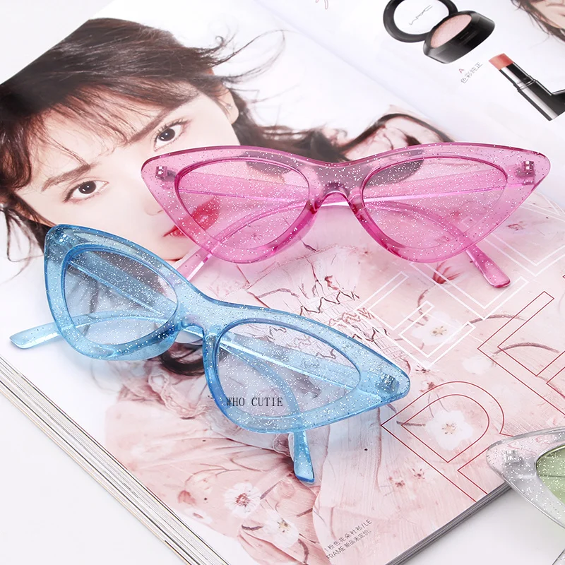 Классические хрустальные солнцезащитные очки кошачий глаз для женщин и мужчин