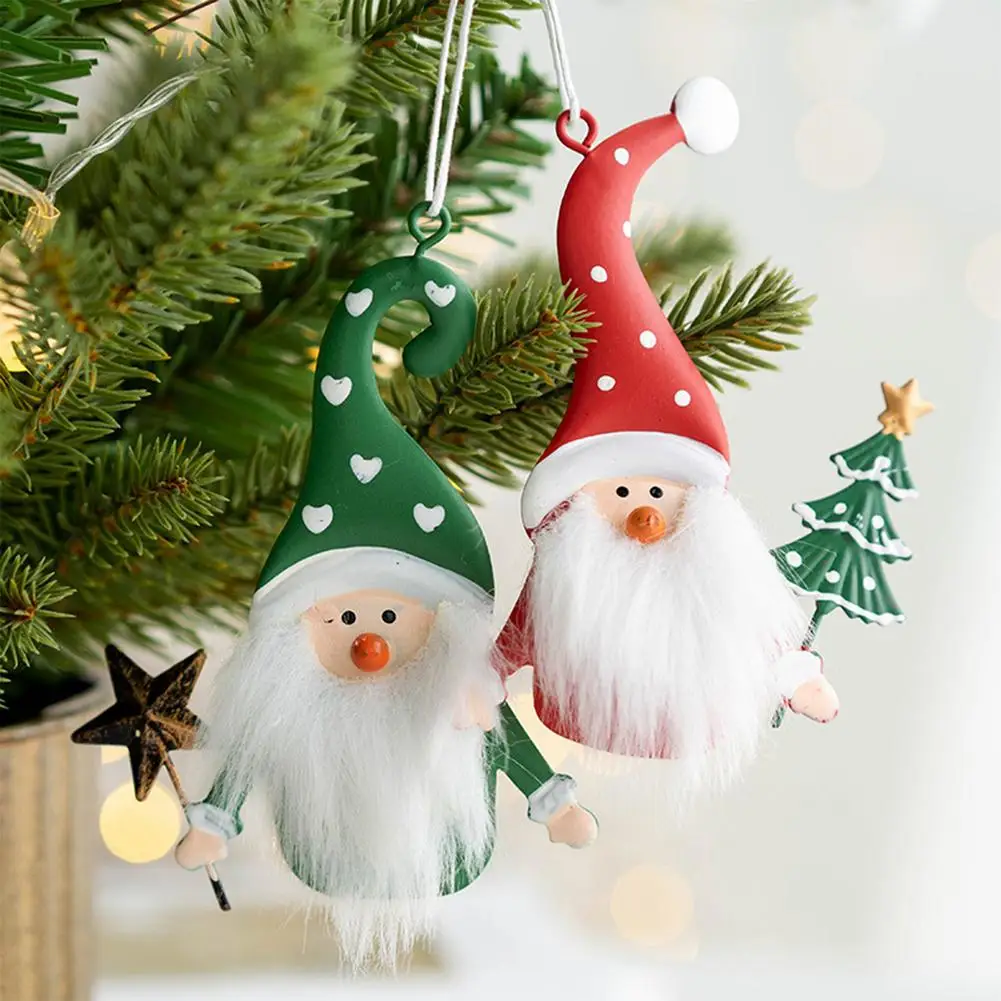 

Christmas Resin Pendant Christmas Tree Decoration Cute Ornaments Santa Claus Ornament Hangings Holiday Present Home Decor