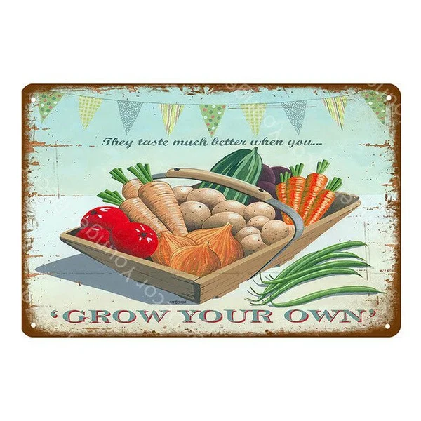 

Fresh Eggs Milk Metal Sign Farm Shop French Cafe Home Wall Decor Vintage Poster Tin Plate Happy Chicken Retro Plaque YJ119