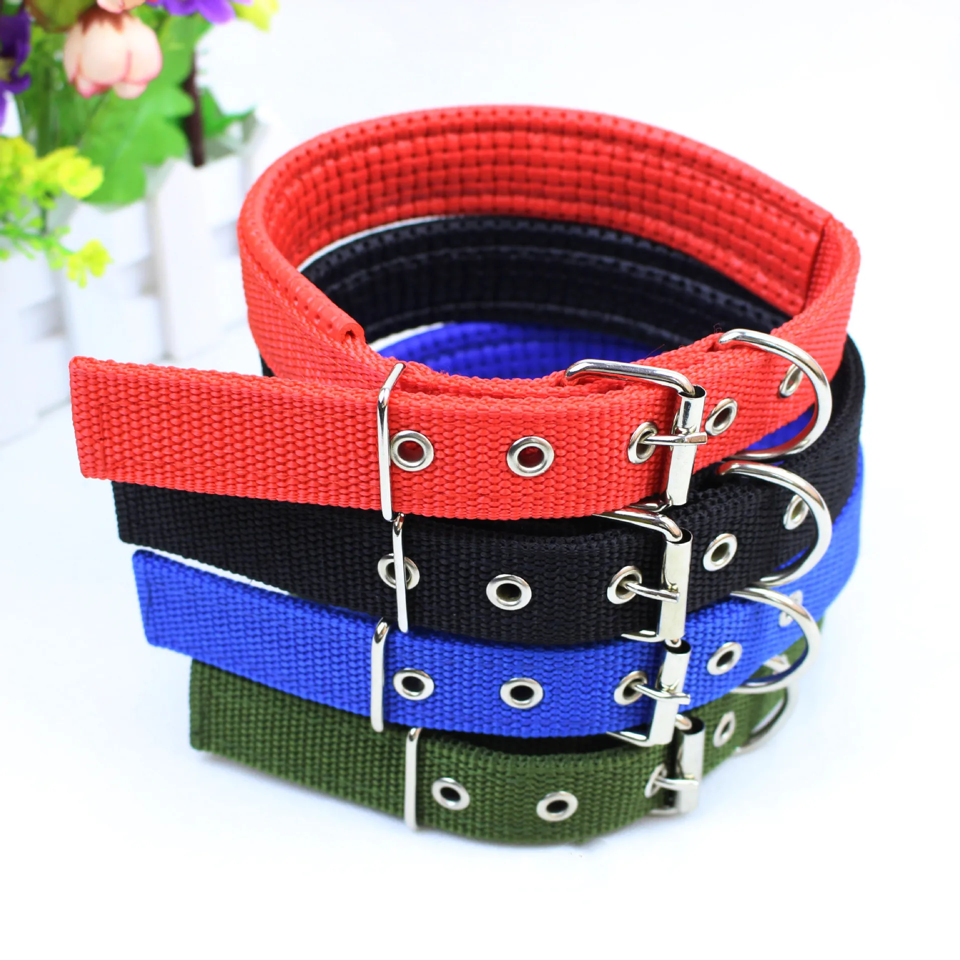 Adjustable Nylon Strap Dog Collar for Small Large Dogs Puppy Pet Accessories Leather Collar for Dogs Golden Retriever Husky Neck